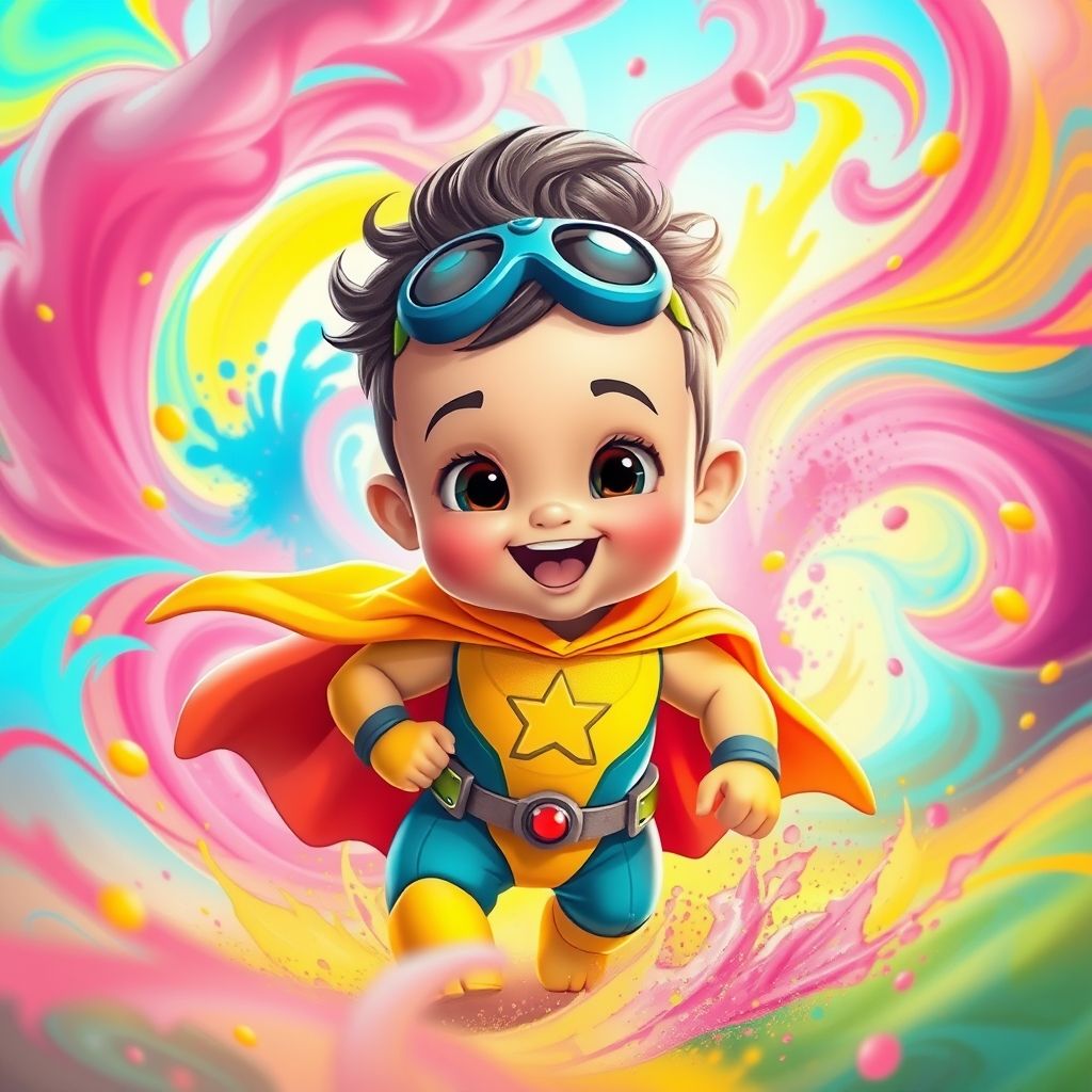 การผสมผสานสีสันในฉาก Baby Hero